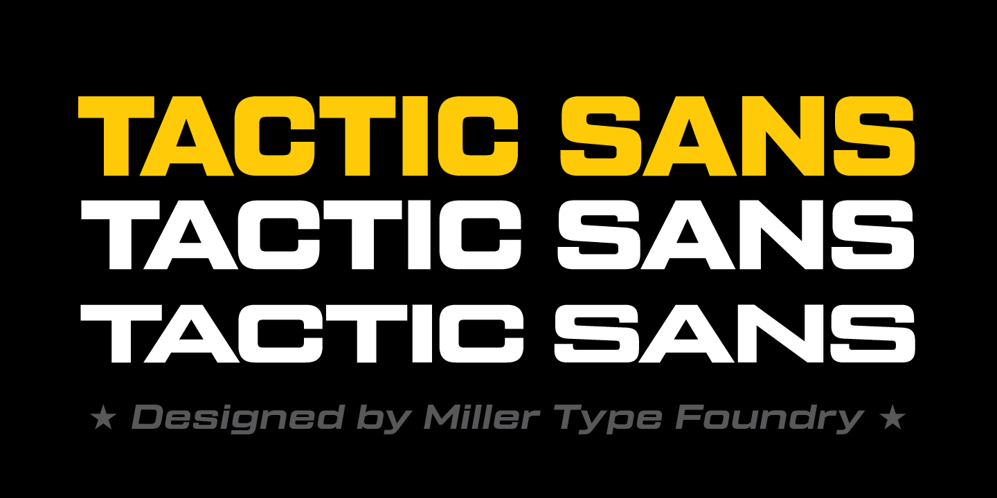 Tactic Sans Extra Extended Font preview